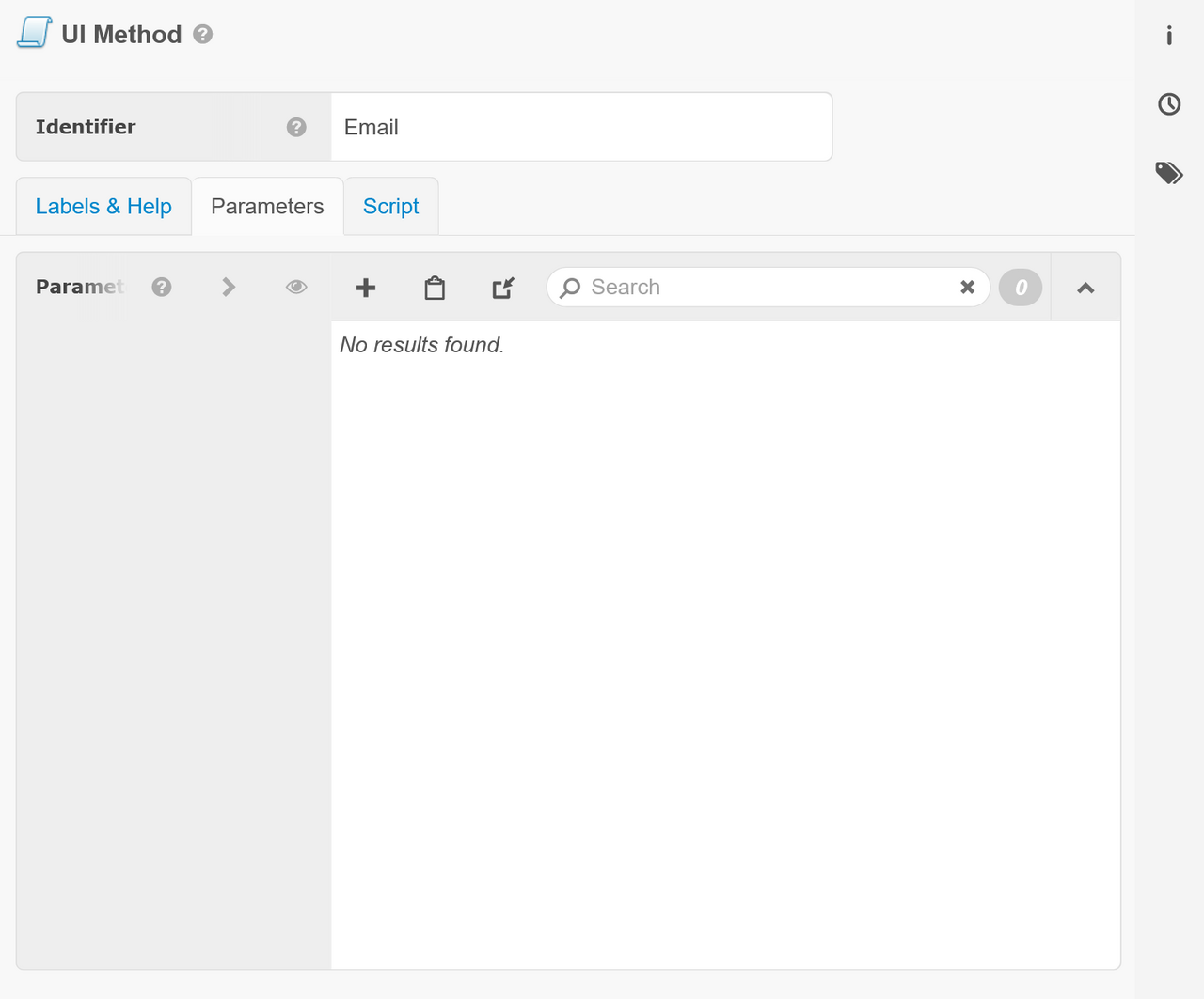 UI Method - Labels & Help