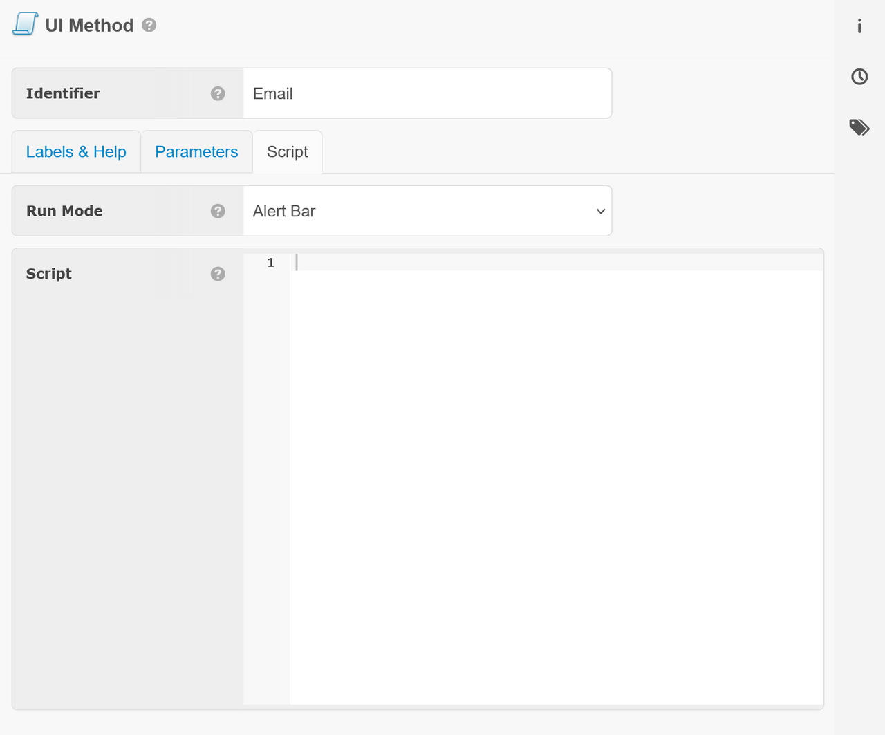 UI Method - Labels & Help